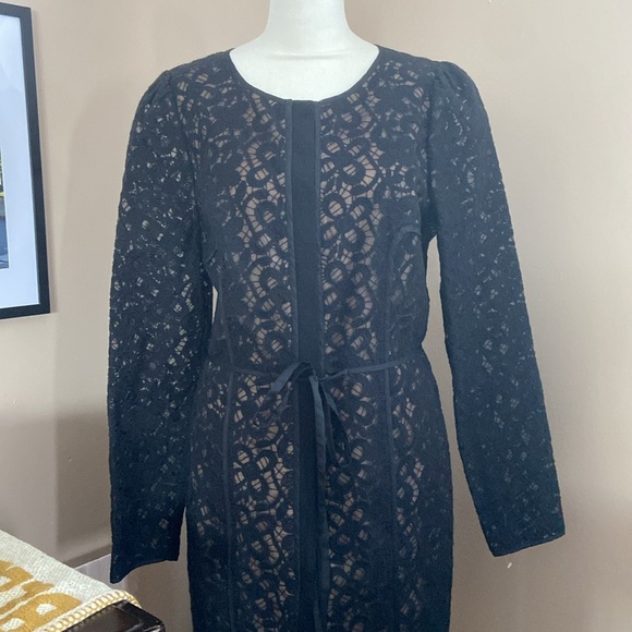 Hoss Intropia - Black Lace Jacket Dress Sophisticated & Timeless - Picture 10 of 12